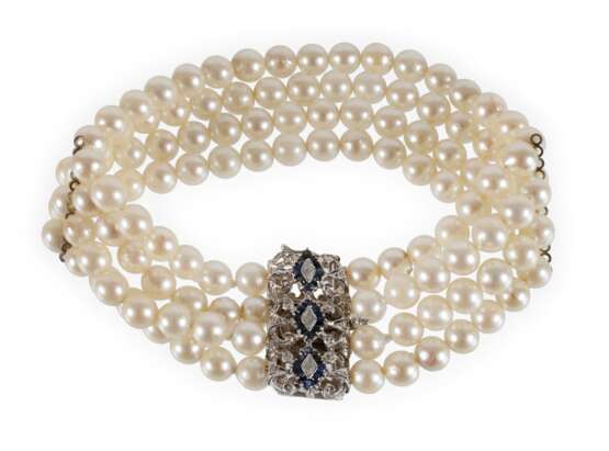Vierreihiges Perlenarmband mit Schmuckschließe - photo 1