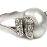 Damenring mit Barockperle und Brillanten - photo 1