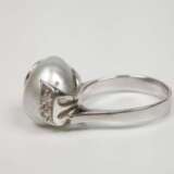 Damenring mit Barockperle und Brillanten - photo 3