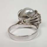 Damenring mit Barockperle und Brillanten - photo 4