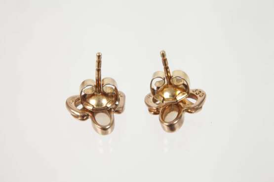 Paar Ohrstecker mit Opalen und Granaten Jugendstil - Foto 2