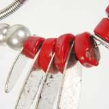 Prächtiges Designcollier mit Koralle - Foto 2