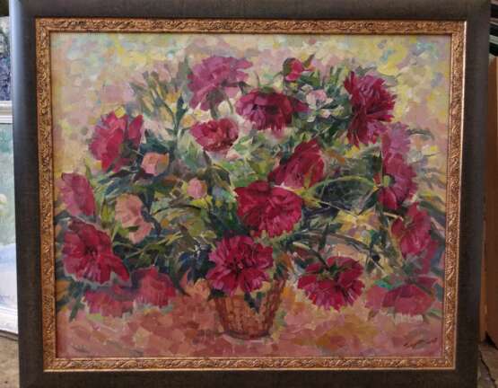 “The festive bouquet” Canvas Oil paint Impressionist Still life 2000 - photo 2