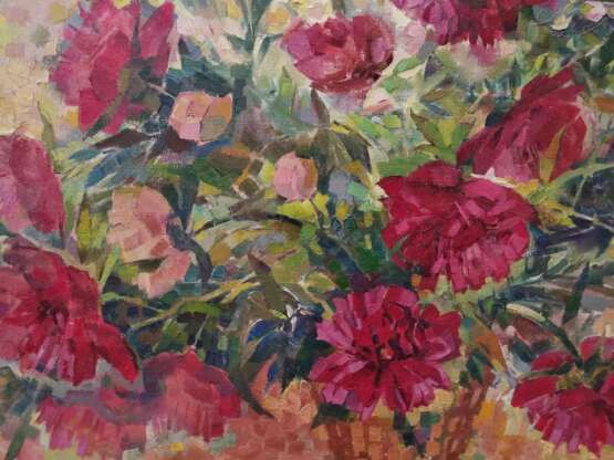 «Le bouquet de fête» Toile Peinture à l'huile Impressionnisme Nature morte 2000 - photo 4