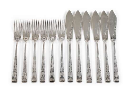 Silber Fischbesteck Floraldekor - photo 1