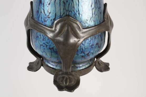 Lötz Wwe. montierte Vase "Cobalt Papillon" - photo 3