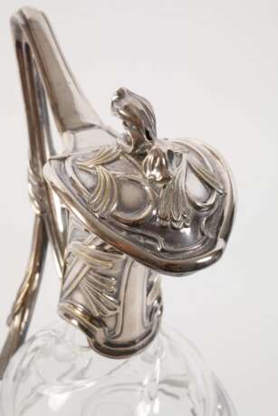 Karaffe mit Metallmontierung Jugendstil - photo 3