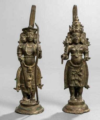 Zwei Bronzen von Rama und Lakshmi - Foto 1
