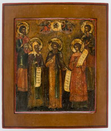 Hl. Kosmas, heiligen Johannes, heiligen Sergius von Radonesh, heiligen Romanos und heiligen Damian - фото 1