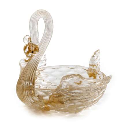 Archimede Seguso, Murano Schale als Schwan - Foto 1