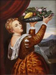 Bildplatte &quot;Mädchen mit Fruchtschale&quot;