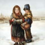 Bildplatte "Zwei Kinder mit Schwefelhölzer" - photo 1