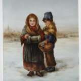 Bildplatte "Zwei Kinder mit Schwefelhölzer" - photo 2