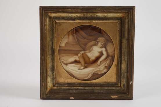 KPM Berlin Bildplatte schlafender Putto - photo 2