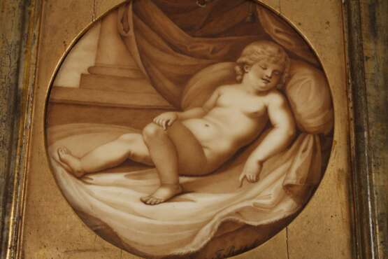 KPM Berlin Bildplatte schlafender Putto - photo 3