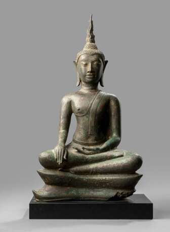 Bronze des Buddha Shakyamuni im Meditationssitz - фото 1