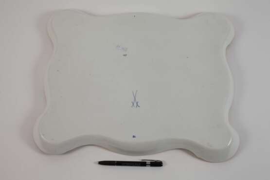 Meissen sechs Tassen mit Tablett "Zwiebelmuster" - Foto 3