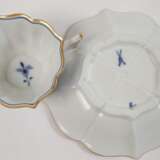 Meissen sechs Tassen mit Tablett "Zwiebelmuster" - Foto 6
