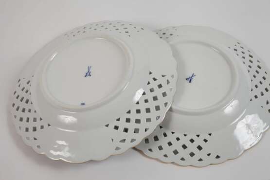 Meissen zwei Durchbruchteller "Zwiebelmuster/Gold" - photo 3