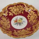 Meissen Prunkschale "Blumenbukett/Purpurfond" - Foto 2