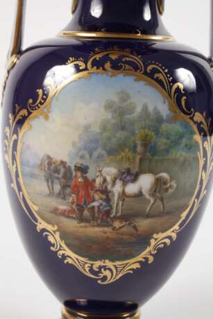 Meissen kleine Prunkvase Reiterszene - фото 2