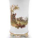Meissen kleine Fußvase Soldatenszene - photo 1