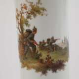 Meissen kleine Fußvase Soldatenszene - photo 2