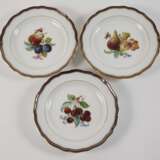 Meissen sechs Dessertteller "Fruchtmalerei mit Reif" - фото 2