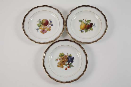 Meissen sechs Dessertteller "Fruchtmalerei mit Reif" - фото 3