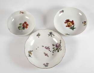 Meissen Konvolut Schalen Blumenmalerei