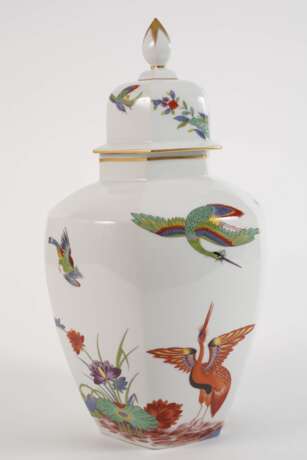 Meissen große Deckelvase Indischmalerei - photo 3