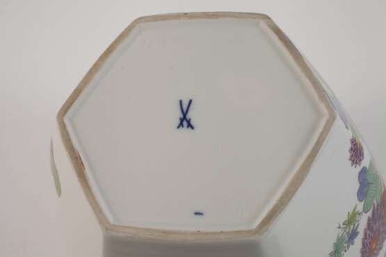 Meissen große Deckelvase Indischmalerei - photo 5