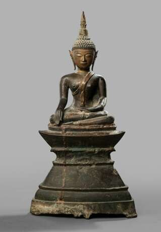 Bronze des Buddha Shakyamuni im Meditationssitz - photo 1