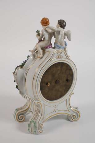 Meissen Tischuhr mit Amoretten - photo 6