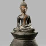 Bronze des Buddha Shakyamui im Meditationssitz - Foto 1