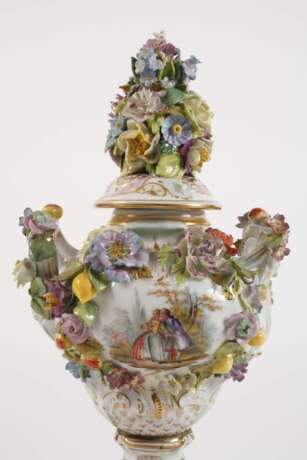 Potschappel Potpourri-Prunkvase Figurenmalerei - photo 5