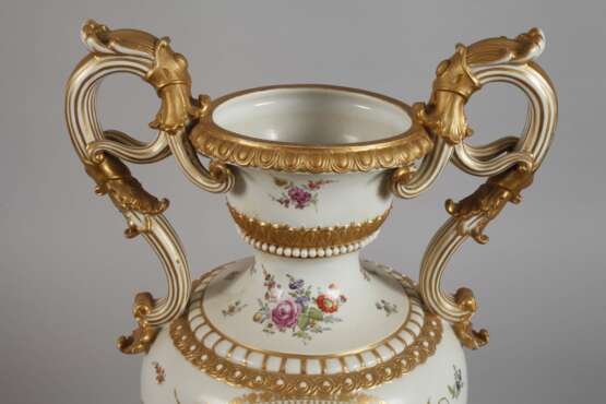 Meissen große Prunkvase Portrait August der Starke - photo 3