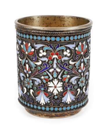 Silberbecher mit Cloisonné - фото 1
