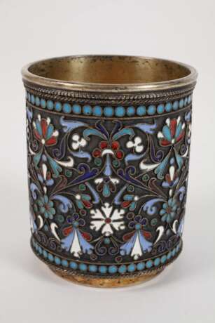 Silberbecher mit Cloisonné - фото 2