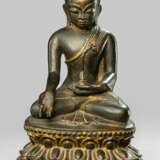 Bronze des Bhaisajyaguru im Meditationssitz - Foto 1