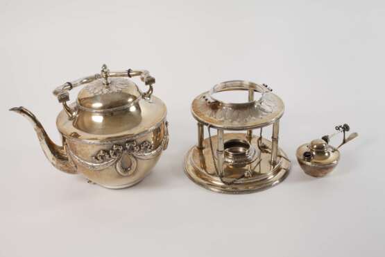 Silber Teekessel mit Rechaud - photo 2