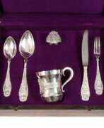Обзор. Silber Taufbesteck in Holzschatulle