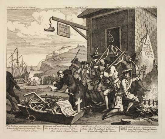 William Hogarth, "France Plate I - Die Invasion" - фото 1
