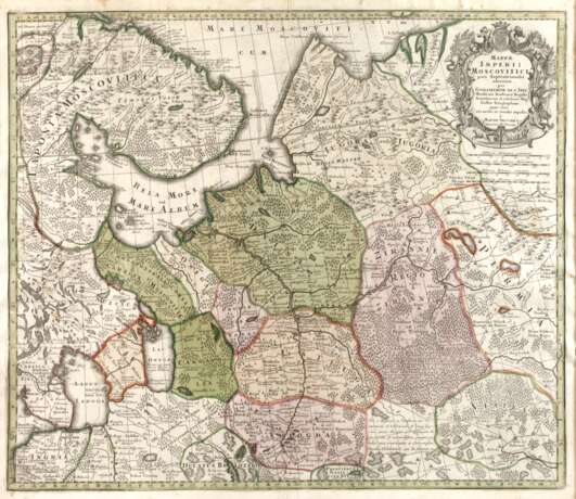 Matthäus Seutter, Karte Nordwestrussland - Foto 1