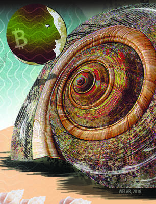 “Bitcoin. The evolution of money” Canvas Mixed media Surrealism Mythological 2018 - photo 3