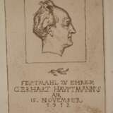 Emil Orlik, Menükarte Festmahl Gerhard Hauptmann - photo 2