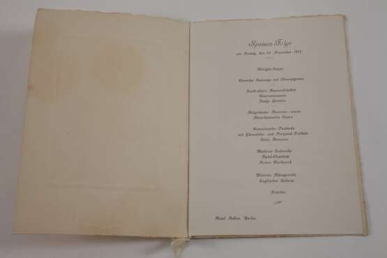 Emil Orlik, Menükarte Festmahl Gerhard Hauptmann - photo 4