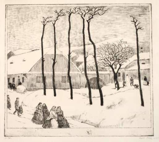 Emil Orlik, "Winter in Oslawan" - photo 1