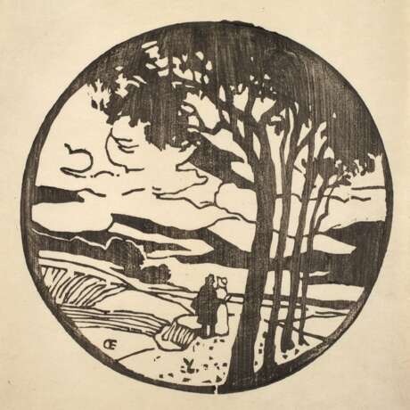 Emil Orlik, Paar in Landschaft - photo 1