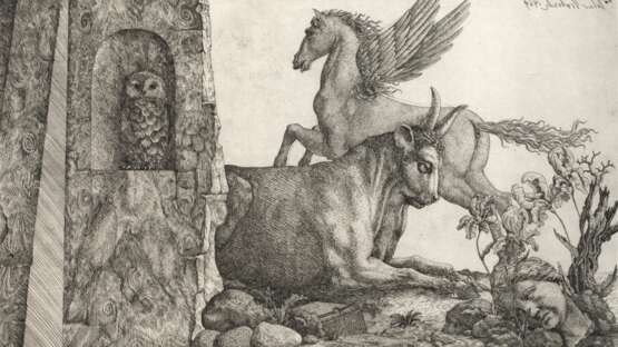 Peter Proksch, "Eule, Stier und Pegasus" - Foto 1